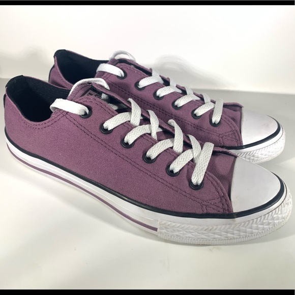 purple low top converse womens